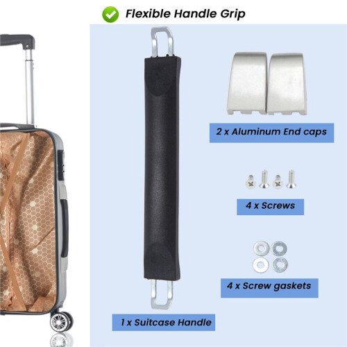 Suitcase Handle, Suitcase Luggage Case Handle Flexible 25cm Spare Strap Handle Grip Replacement 1