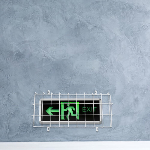 Protective Cover for Emergency Light, Wire Guard, Wall Exit Sign Light Cover, Home Safety Emergency Exit Protector 2