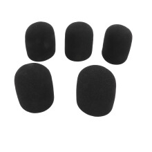 Universal 5 Stück Set aus schwarzen Mikrofon-Schwammabdeckungen für professionelle Klangqualität