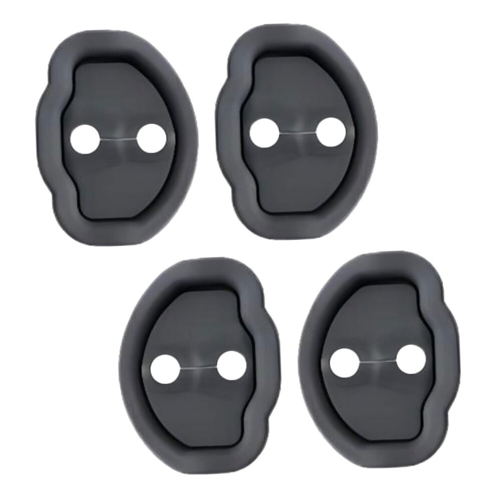 Car Door Lock Protector Silicone Latch Cover For Model Y Rust Resistant Noise Reduction 4Pcs 9199774949477