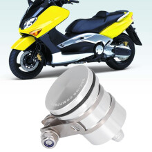 Universal Motorcycle Brake Fluid Reservoir Cup CNC Aluminum Silver