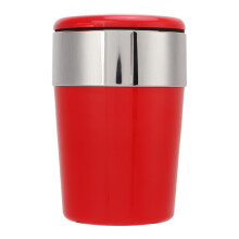 Windproof Car Ashtray, ABS & Stainless Steel, 11.6x7.6cm, Red
