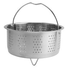 Cesta de  de Acero Inoxidable, Olla Arrocera, Vaporera para Olla de CoccióN InstantáNea con Asa, Olla A PresióN, Vaporera de Arroz