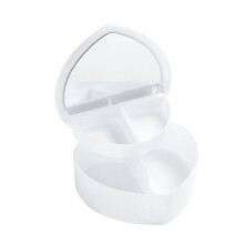 Hartvormige Sieradendozen, Plastic Witte Sieradenopslag, Hartvormige Sieradendozen, Briefpapierdozen, Lade, Make-Updoos