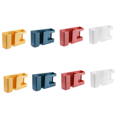Punch Free Wall Mounted Organizer Remote Control Storage Box Mobile Phone Plug Wall Holder Multifunctional Storage Rack 1