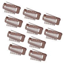 Pack de 10 Pinces Chunni Solides avec éPingle de SûReté, Faciles à Utiliser avec Dupatta, Hijab et Tikka Setting Marron