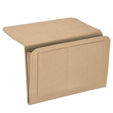 Bed-Organizer, Bed-Nachtorganizer Hangend 5-Pocket Zacht Vilt Bedzakken Nachtkastje Opberg-Organizer Beige