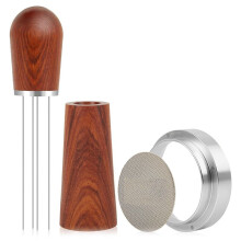 Herramienta WDT para Espresso de 51 Mm, Embudo Dosificador y Juego de Rejilla de Disco, Kit de Accesorios para Espresso, Juego de Barista, Aguja para
