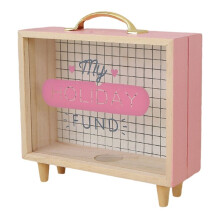 Avontuurlijke Archiefdoos, Reisschaduwdoos, Ticketschaduwdoos met Gleuf, 8 Inch Geheugendozen voor Souvenirs Roze