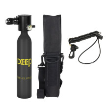 DIDEEP 0.5L X3000 Portable Scuba Diving Equipment Oxygen Tank Air Cylinder Pressure Gauge Instrument Diving Equipment Black