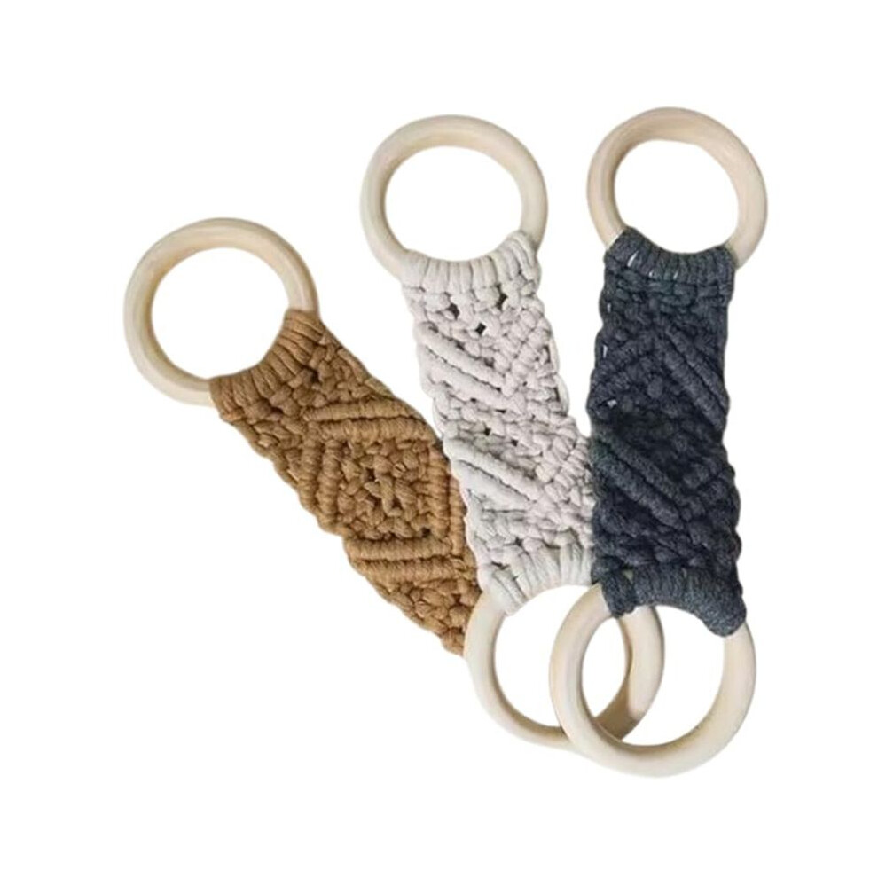 3 PCS Hanging Kitchen Towels Ring Crochet Hanging Dish Towel Kitchen Towels with Hanging Loop Holder 10x2.56inch