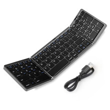 Magnetic Folding Bluetooth Keyboard, UltraSlim BT 5.1 Keyboard With Numeric Keypad, For iOS/Android/Windows/PC/Tablet