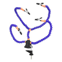 Rotating PCB Holder 4Arm Table Clamp Blue 14.5 x 14.5 x 9.5 cm For Painting Crafting Figurine Assembly