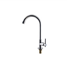 Kitchen Tap Brass Faucet Single Handle Single Hole Single Cold Water Universal Ceramic Spool Washbasin Faucet Black