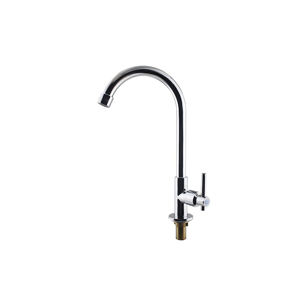 Kitchen Tap Brass Faucet Single Handle Single Hole Single Cold Water Universal Ceramic Spool Washbasin Faucet Black 9382693202543