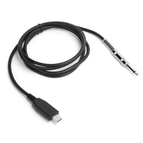 Interface USB para guitarra, plug and play, compatível com GarageBand, Audacity e Amplitude para Windows e Mac OS X. Possui chip de conversão DA de 1