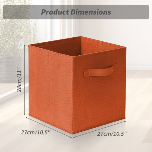 (ORG ) 4x Storage Cube Boxes Clothes Organiser Foldable 2