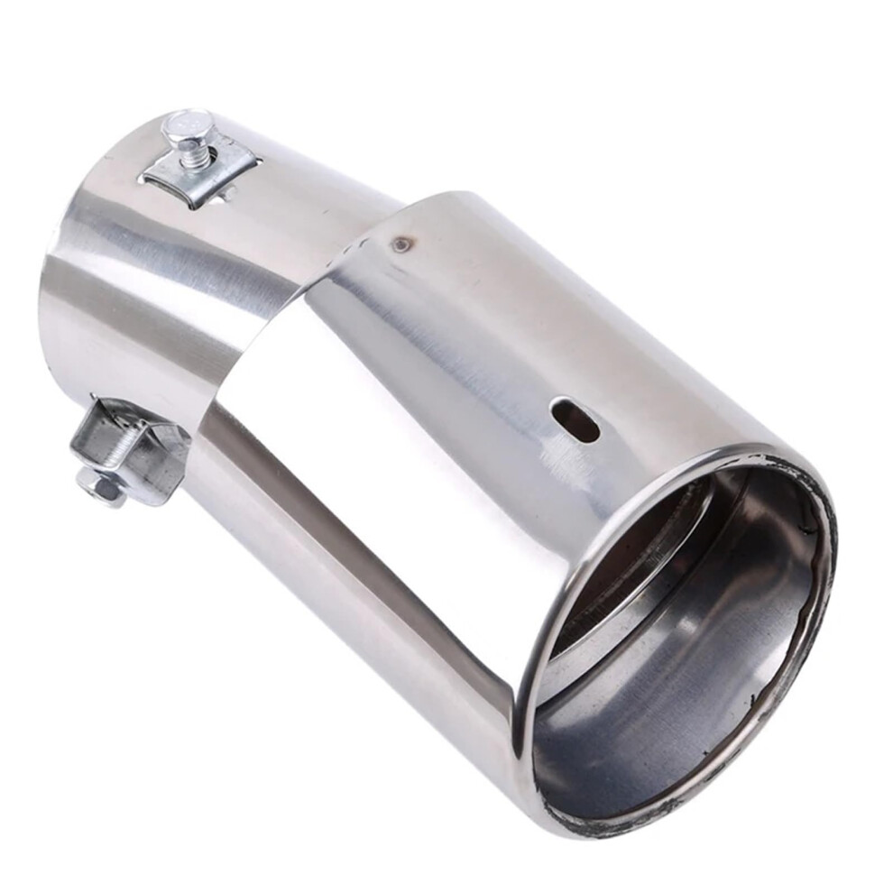 Universal Stainless Steel Car Exhaust Tip, Chrome Rust Resistant Muffler Tail Pipe Accessory 9382693203724