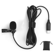 Microfon profesional cu microfon rever omnidirecțional Lavalier, fire conductive de înaltă calitate pentru o intrare audio superioară în