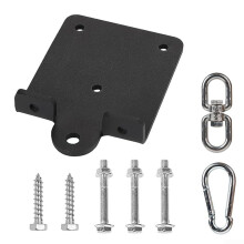 Wall Mounted Martial Arts Hanger for Boxing Bag, HeavyDuty Steel Hook, Rotating Buckle Carabiner, 360 Degree Mount