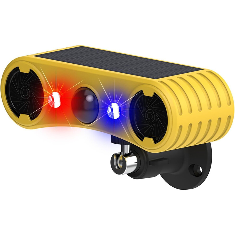 (1Pack) Solar Sound Strobe Motion Sensor Alarm,Wonfast Led Red Blue Flashing Warning Light Outdoor 749655462008