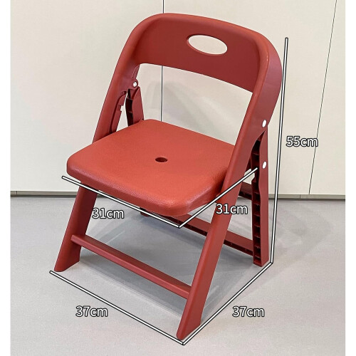 Foldable Stools 55cm Two Pack, Thickened Back Plastic Stool For Children, Folding Back Chair, Shoe Changing Stool 1