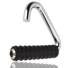 Pull up Handles Neutral Grip C Shaped Silver Universal Rubber Wrapped Dumbbell Attachment For Gym