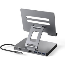 USB C Hub Stand For iPad Pro M4 M2 M1 11/12.9/13 iPad Air 4K HDMI 60Hz, PD, SD/TF Card Reader, 3 USB 3.0, 3.5mm Audio