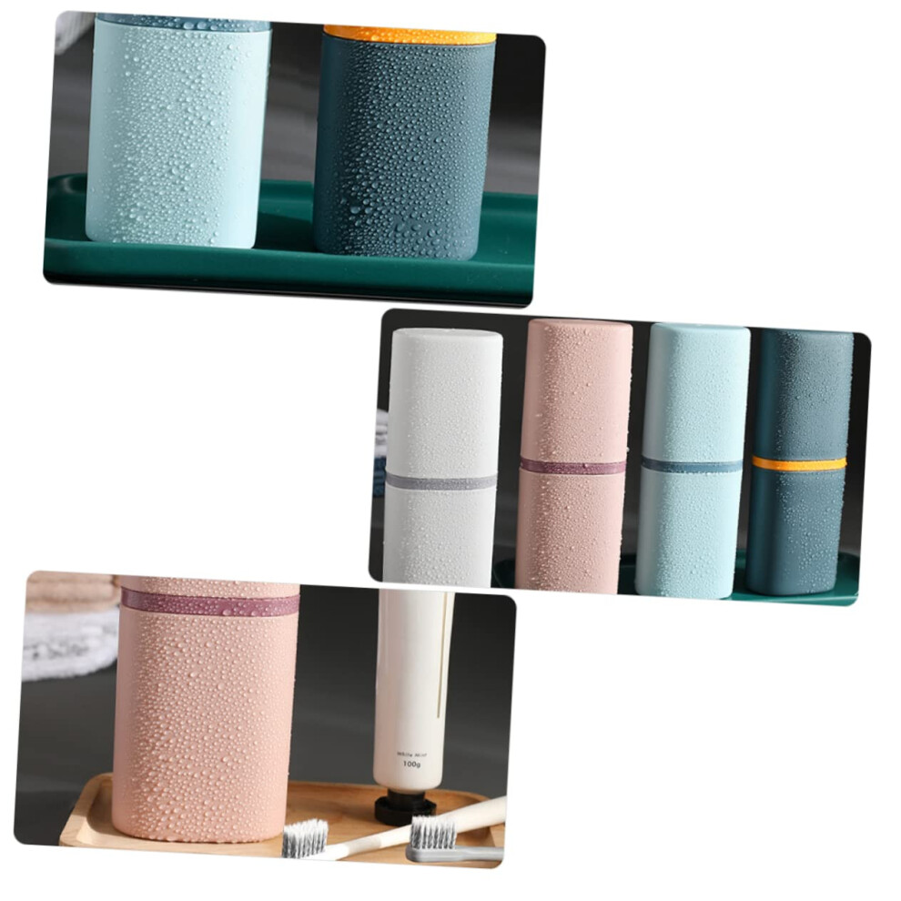 Toothbrush Holder Case 2Pack Portable Toothbrush Storage Cup For Home Travel Dark