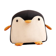 Footstool Cartoon Penguin With Padded Seat Shoe Changing Stool For Bedroom Living Room Entryway Children Black