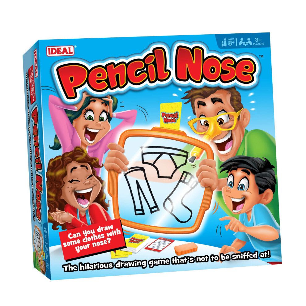 Ideal | Pencil Nose: The Hilarious Drawing Game That's Not To Be Sniffed At! | Family Games | For 3+ Players | Ages 8+