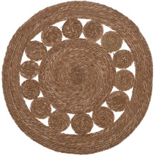 Round Jute Rug 80cm Handwoven Natural Braided Floor Mat Eco Friendly Boho Circle Rug For Living Room Hallway Woven