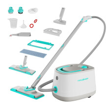 HAUSHOF Multipurpose Steam Cleaner with 1.5 L Water Tank & 16 Accessories, 2000W High-Temp & Chemical-Free Powerful Steamer Cleaner for Floor, Carpet