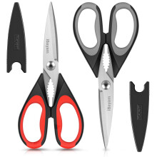 Kitchen Shears, 2-Pack Kitchen Scissors Heavy Duty Meat, Dishwasher Safe Cooking, Multipurpose Stainless Steel Sharp Utility Food for Chicken