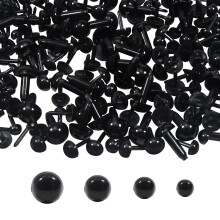 TOAOB 1000 Pieces 3 mm 4 mm 5 mm 6 mm Black Doll Eyes Plastic Eye for Craft Eyes