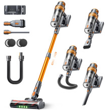 SMOTURE Cordless Vacuum Cleaner 600W 50KPA 65Min with 1m Extendable Hose for Car & Home Cleaning, Cordless Vacuum with Anti-tangle, Self-Standing, Wa