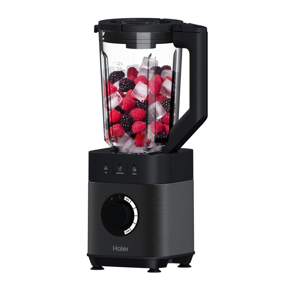 Haier Blender, I-Master Series 5 With 5 Variable Speeds, Ice Crusher, Smoothie Maker, Auto Clean, 1.7L Glass Jug, 0.6L Personal Jug, 1200W, On App, B