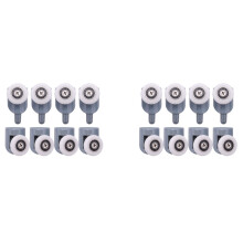 liovitor 16Pc Shower Door Castors Rolls Shower Door Rollers Sliding Door Roller Guide Shower Spare Parts(Single Wheel)