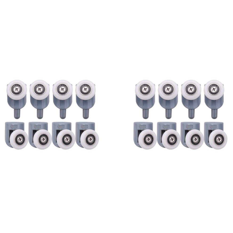Liovitor 16Pc Shower Door Castors Rolls Shower Door Rollers Sliding Door Roller Guide Shower Spare Parts(Single Wheel) 44351335