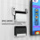 Sarini Game Console Wall Bracket for Nin-tendo Switch Metal Wall Mount Bracket with Hook for Switch Handles 6