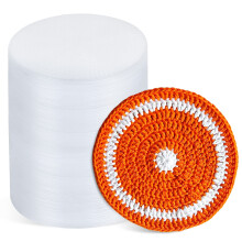 Milkary Plastic Mesh Canvas Sheets, 100 Pcs Circle Plastic Mesh Sheets 4.5" Plastic Canvas for Embroidery, Acrylic Yarn Crafting, Knitting Project, D