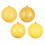 Vickerman 6" Yellow 4-Finish Ball Ornament Set. Includes 4 Ornaments per Box. 1