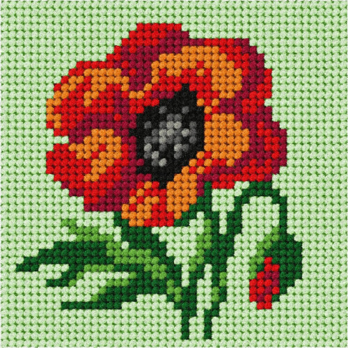 Orchidea Needlepoint Kit: My First Embroidery: Mini: Poppy
