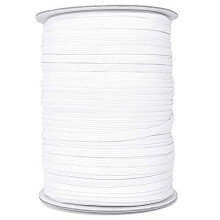 200 Meter Elastic Band for Sewing, Sewing Elastic Ribbon Roll, Elastic Band For Clothing, Craft, Sewing, Haberdashery, White, (04 mm x 200 m)