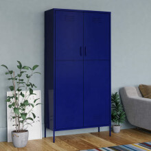 Tidyard Wardrobe Closet Cabinet Wooden Bedroom Storage Organizer Wardrobe Closet Cabinet Wooden Bedroom Storage Organizer Wardrobe Navy Blue 90x50x18