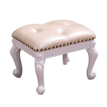 USMCPQVXN Footstool for Resting Feet Rectangular Foot Stool Artificial Leather Trumpet, Solid Woode Footstool, Suitable for Living Room, Bedroom, und