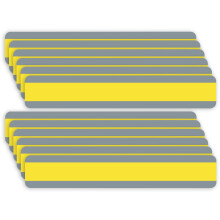 Ashley Productions Double Wide Sentence Strip Reading Guide, 1-1/4" x 7-1/4", Yellow, Pack of 12