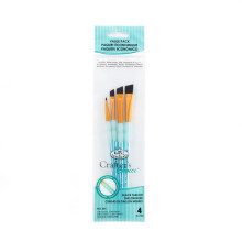 Royal & Langnickel - Crafters Choice 4pc Black TAKLON ANGLR Brush Set