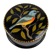 NOVICA Handmade Bird In The Hand Papier Mache Jewelry Box
