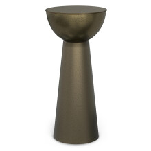 SIMPLIHOME Surrey Side Metal Table, 12 inch, Antique Gold